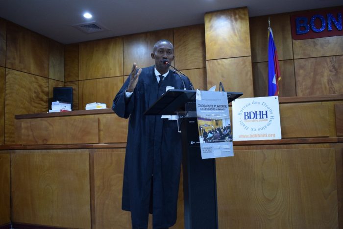 lauréat de la 3e édition du concours de plaidoirie sur les droits humains en Haïti