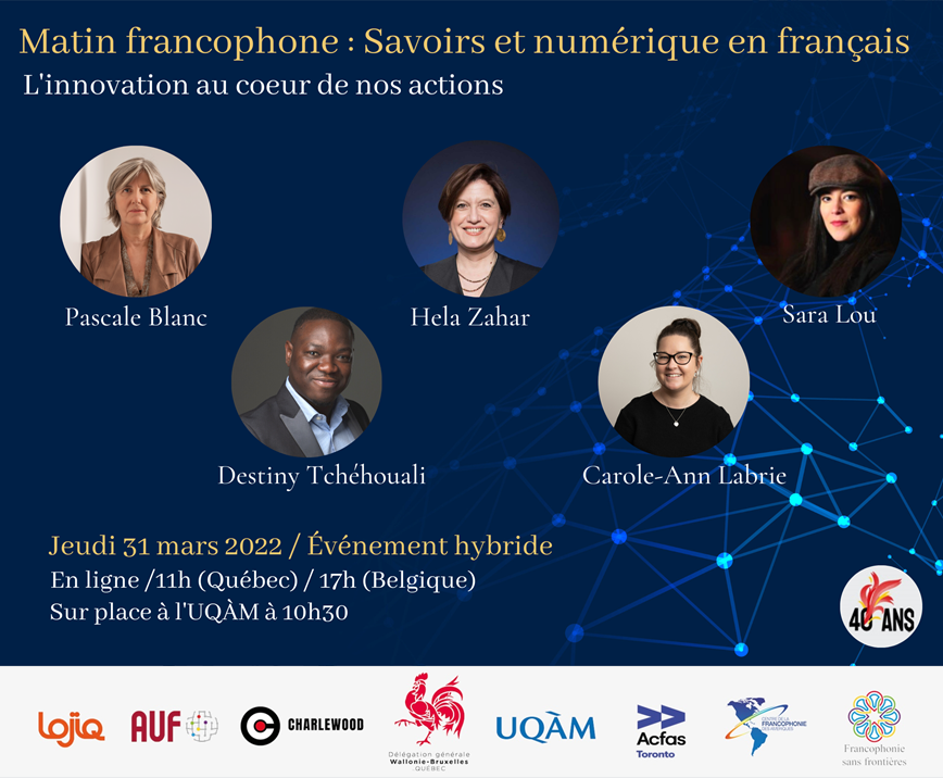 Invitation 31 mars Matin francophone avec logos