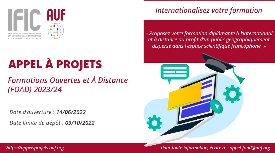 IFIC - appel à projets des FOAD